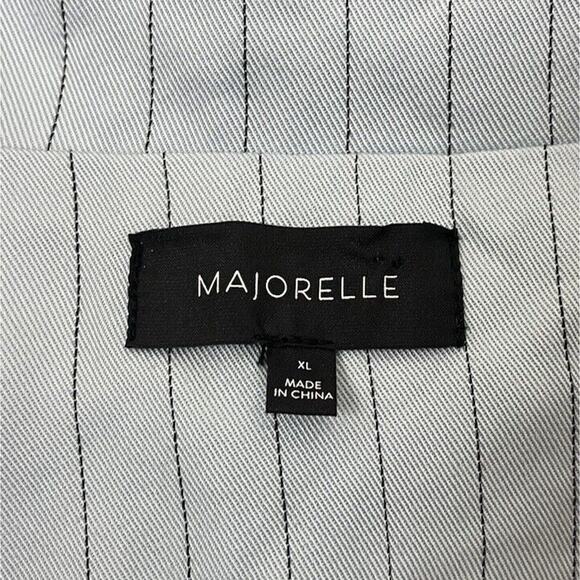 MAJORELLE Oakwood Belted Blazer Mini Dress in Powder Blue Deep V-Neck Size XL - Picture 6 of 7